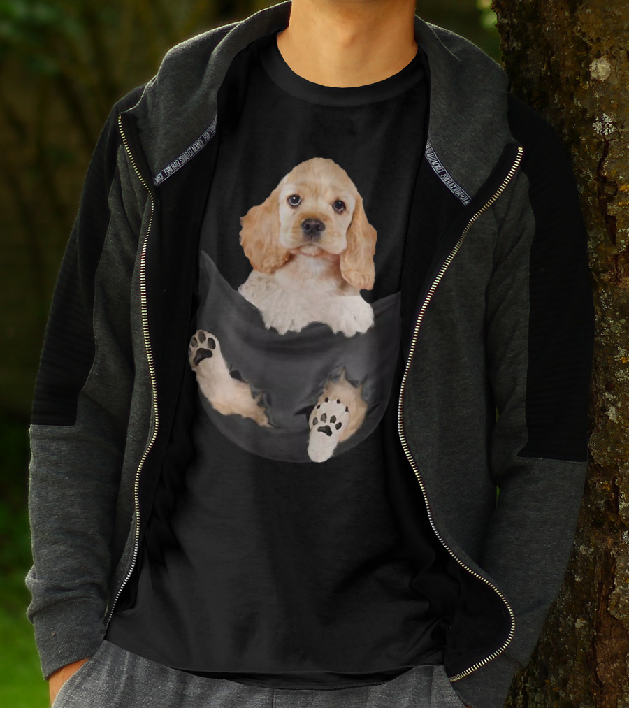 Cocker Spaniel Puppy Cute In The Pocket T-Shirt