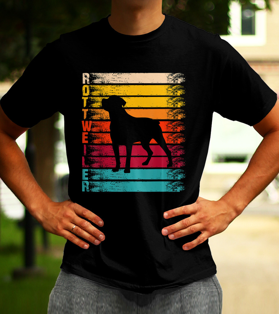 Rottweiler Mom Retro Dog Vintage T-Shirt
