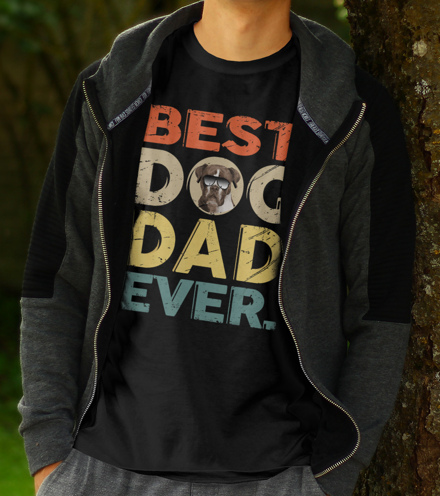 BEST DOG DAD EVER Boxer T-Shirt