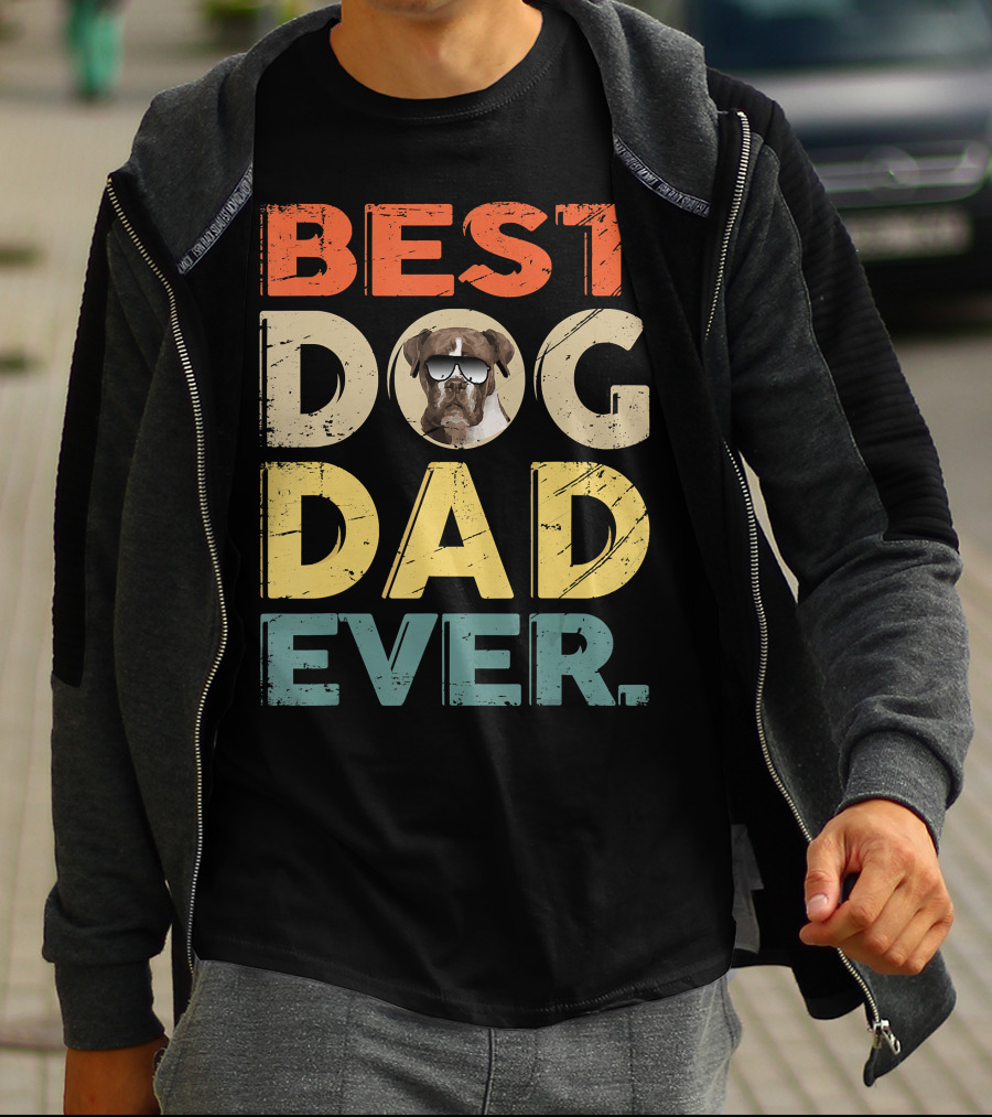 BEST DOG DAD EVER Boxer T-Shirt