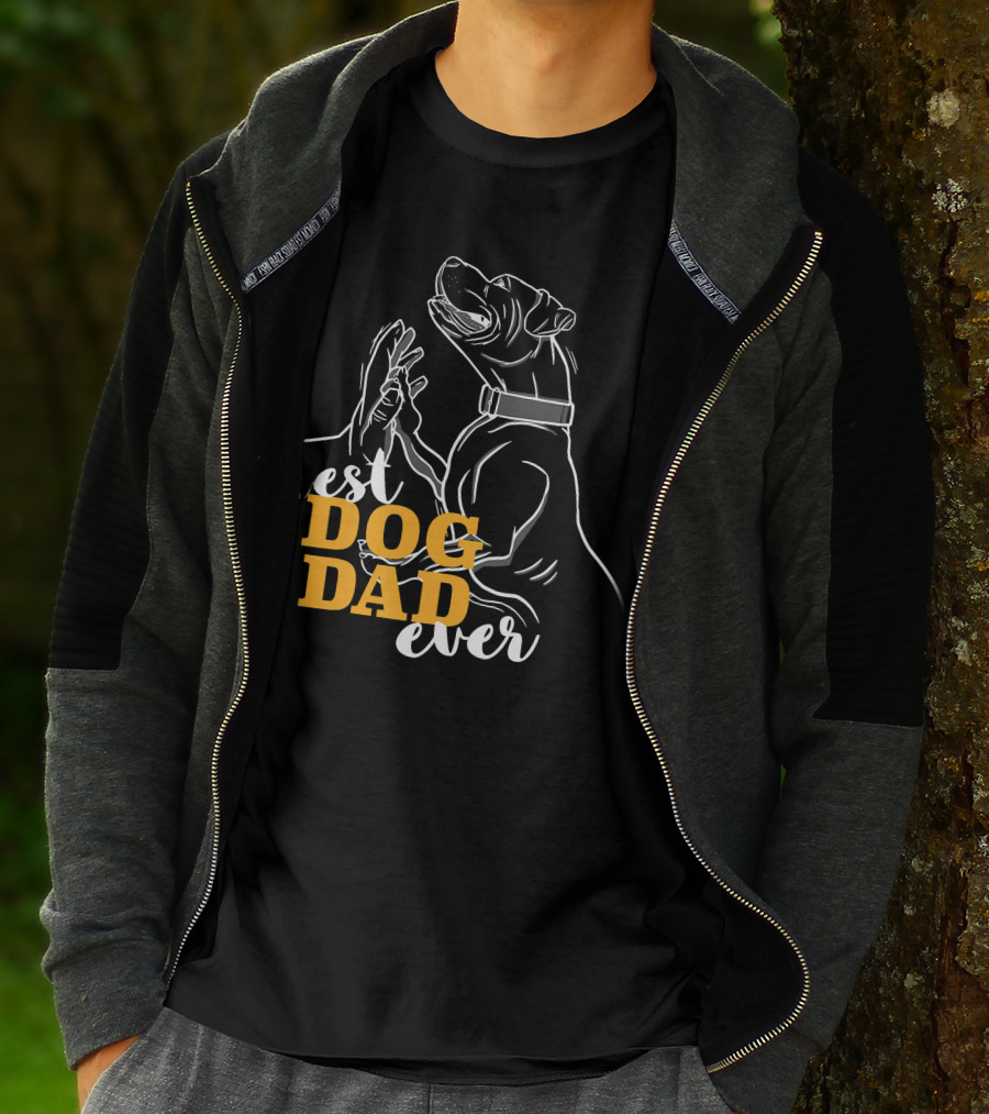 Best Dog Dad Ever Pitbull Boxer T-Shirt
