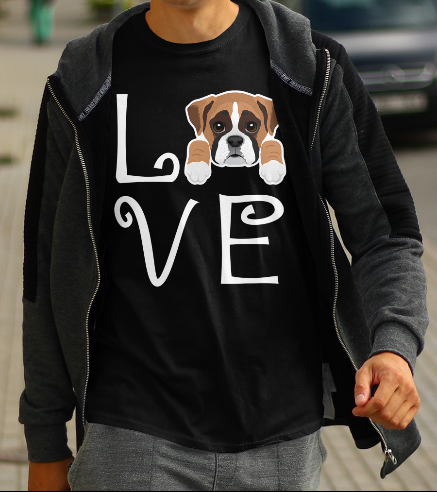 Love Boxer Puppy Dog Owner Boxer Love T-Shirt