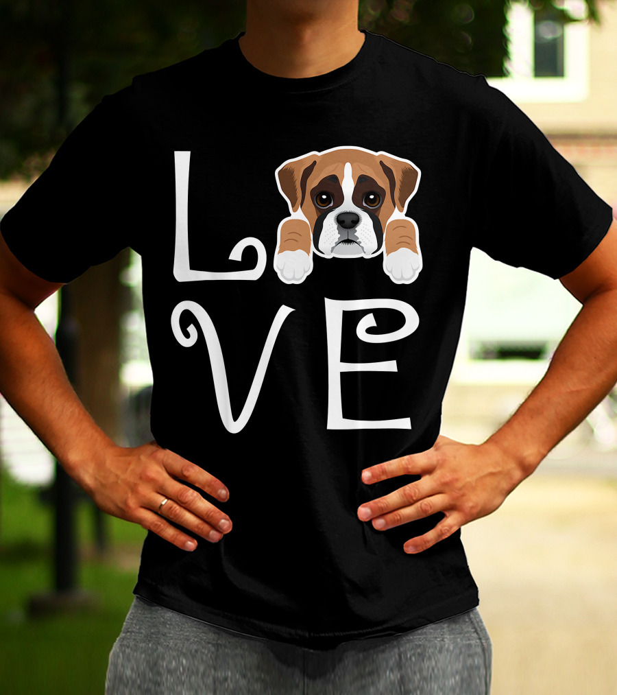 Love Boxer Puppy Dog Owner Boxer Love T-Shirt