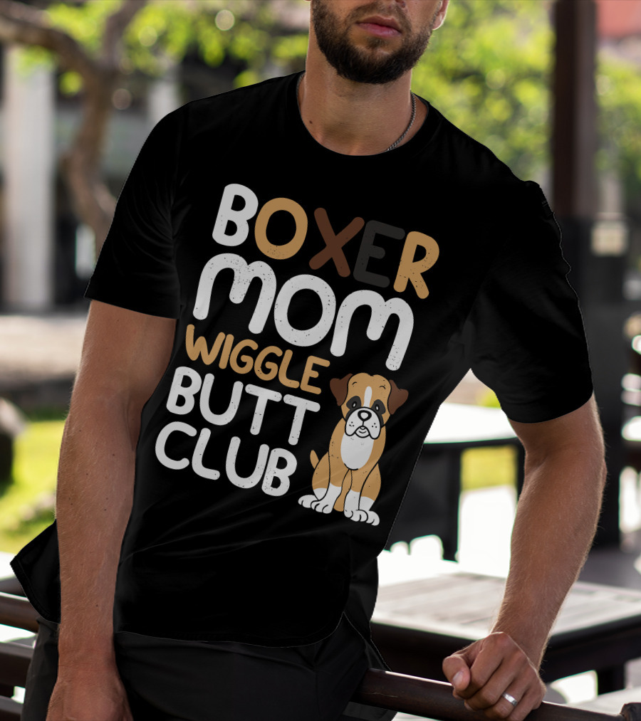 Boxer Mom Wiggle Butt Club Puppy T-Shirt