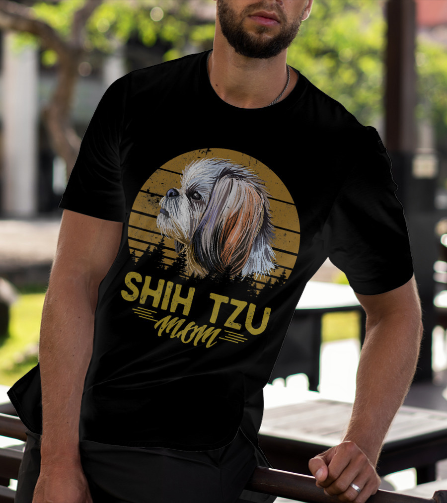 Shih Tzu Mom Retro Dog 365 T-Shirt