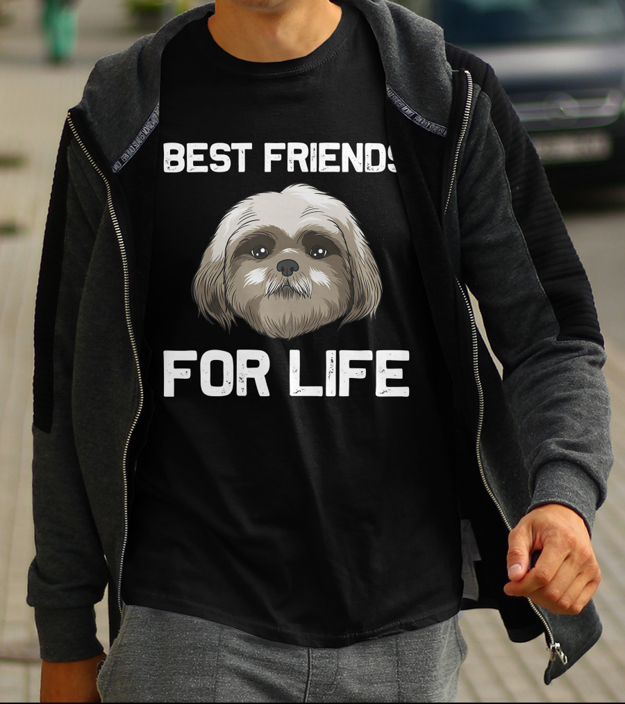 Best Friends For Life Funny Shih Tzu Women Pet Dog Puppy T-Shirt