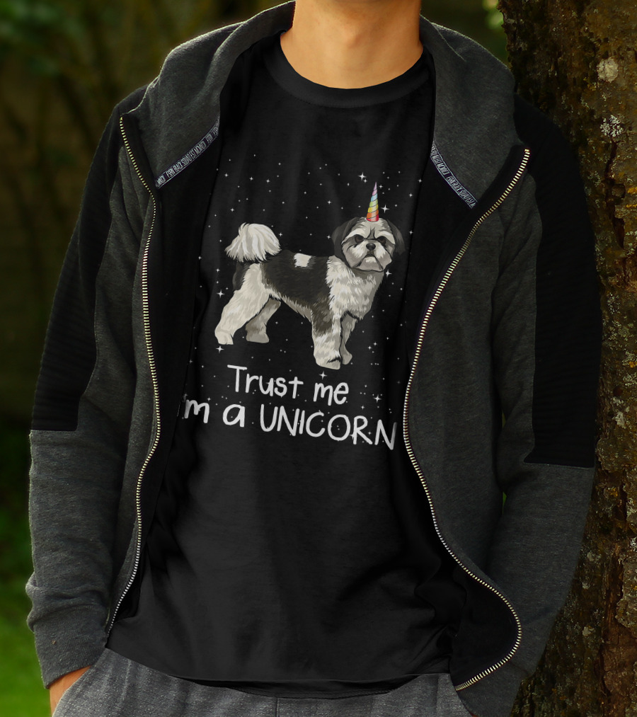Funny Shih Tzu Trust Me I'm A Unicorn Dog T-Shirt