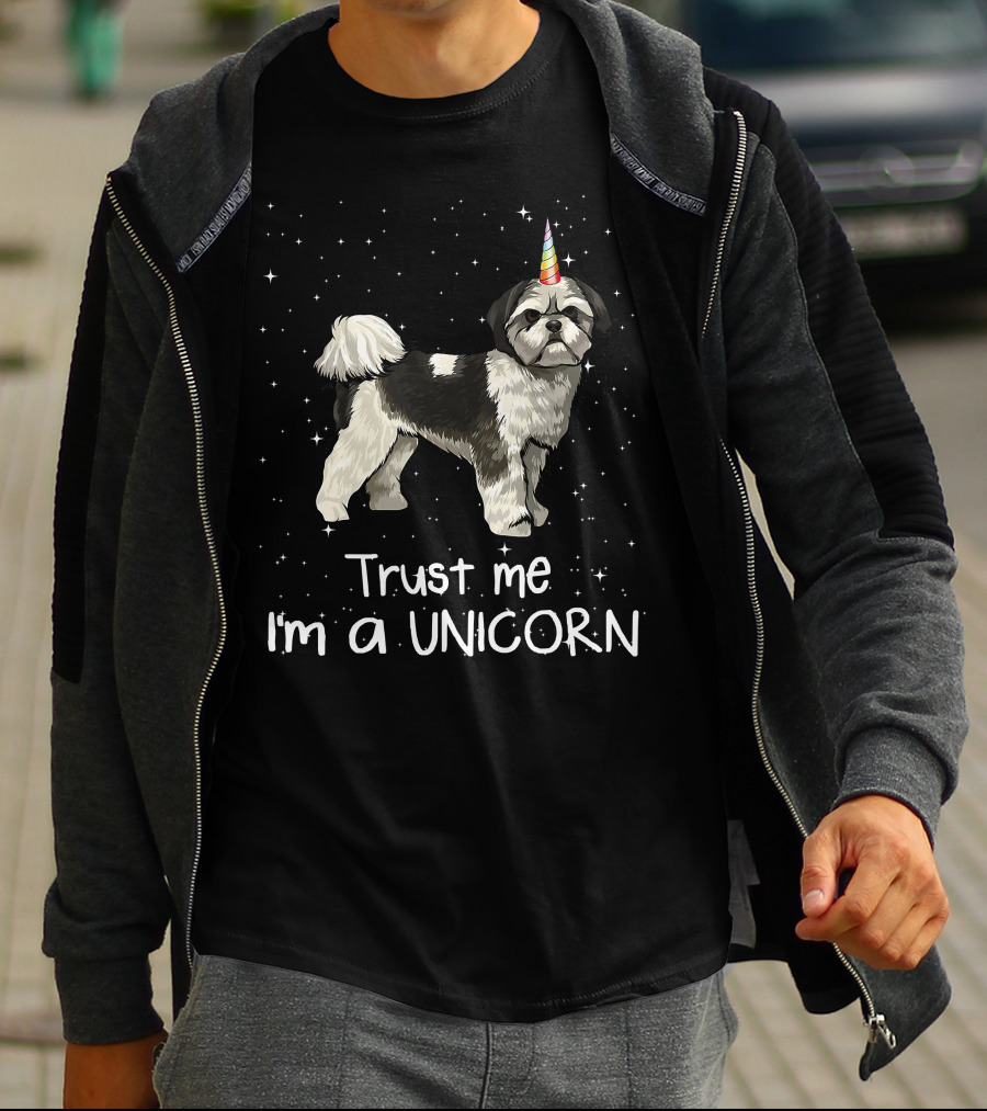 Funny Shih Tzu Trust Me I'm A Unicorn Dog T-Shirt