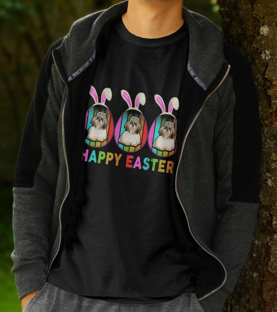 Happy Easter Bunny Ear SHIH TZU T-Shirt