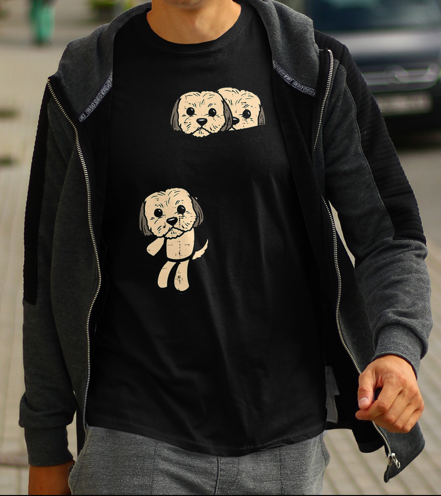 Pocket Shih Tzu Puppies Cute Animal Dog Lover Pet T-Shirt