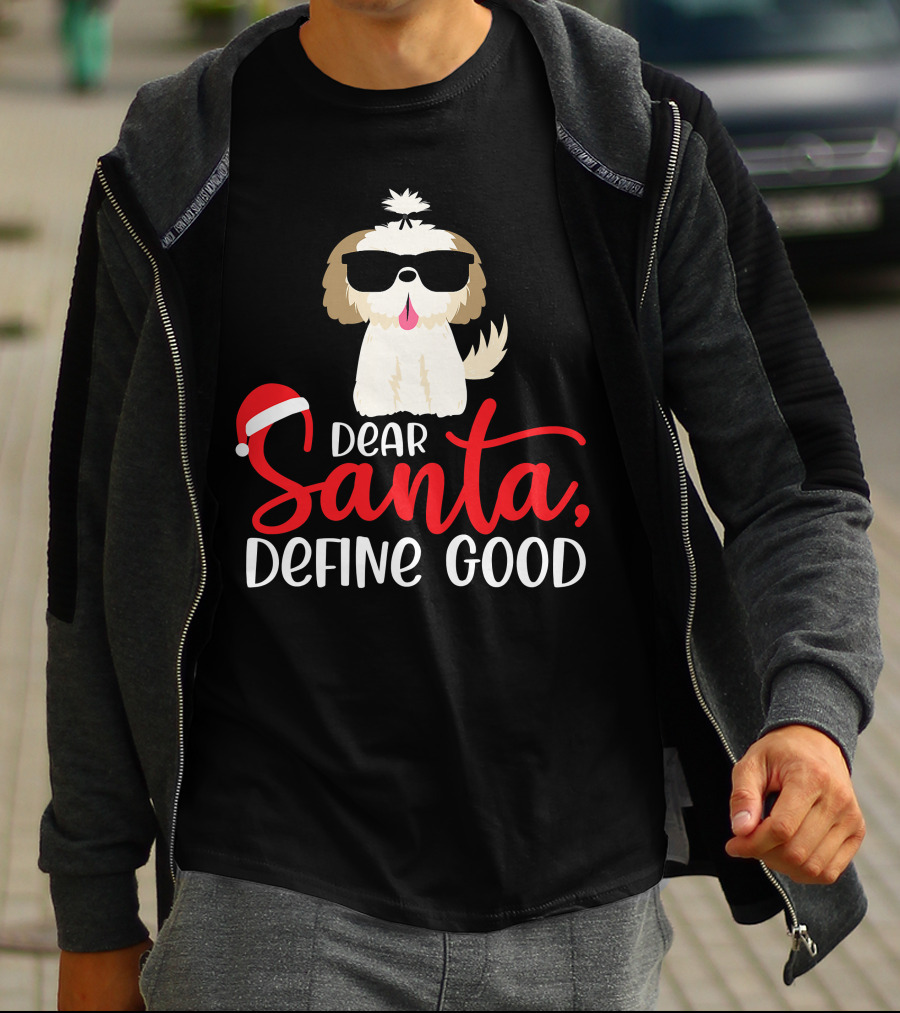 Shih Tzu Santa Define Good Dog Christmas Love T-Shirt