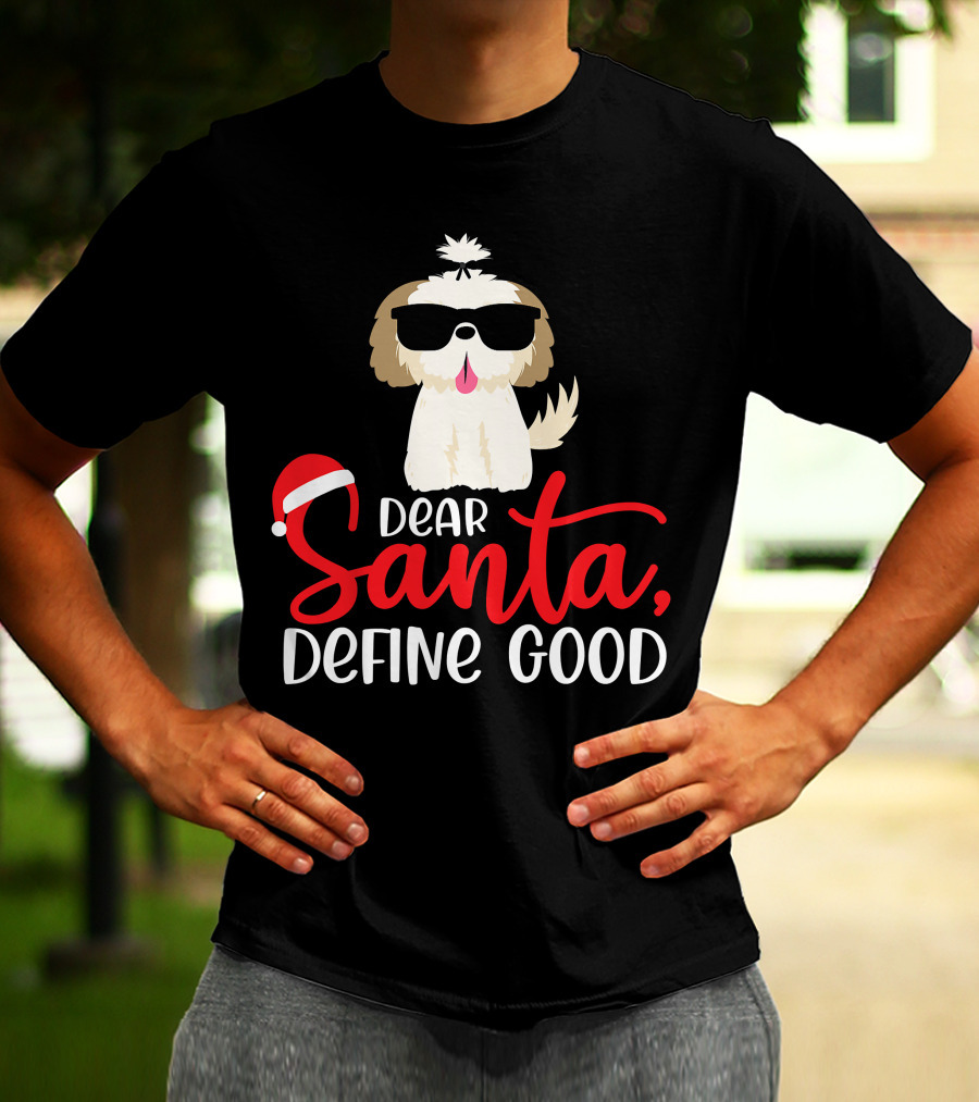 Shih Tzu Santa Define Good Dog Christmas Love T-Shirt