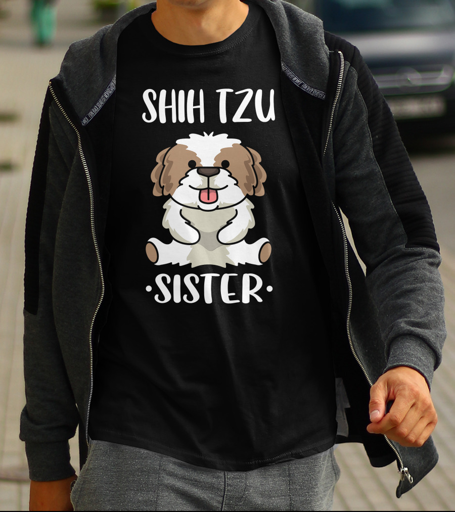 Shih Tzu Sister Long-Haired Shih-Tzu Dog Puppy T-Shirt