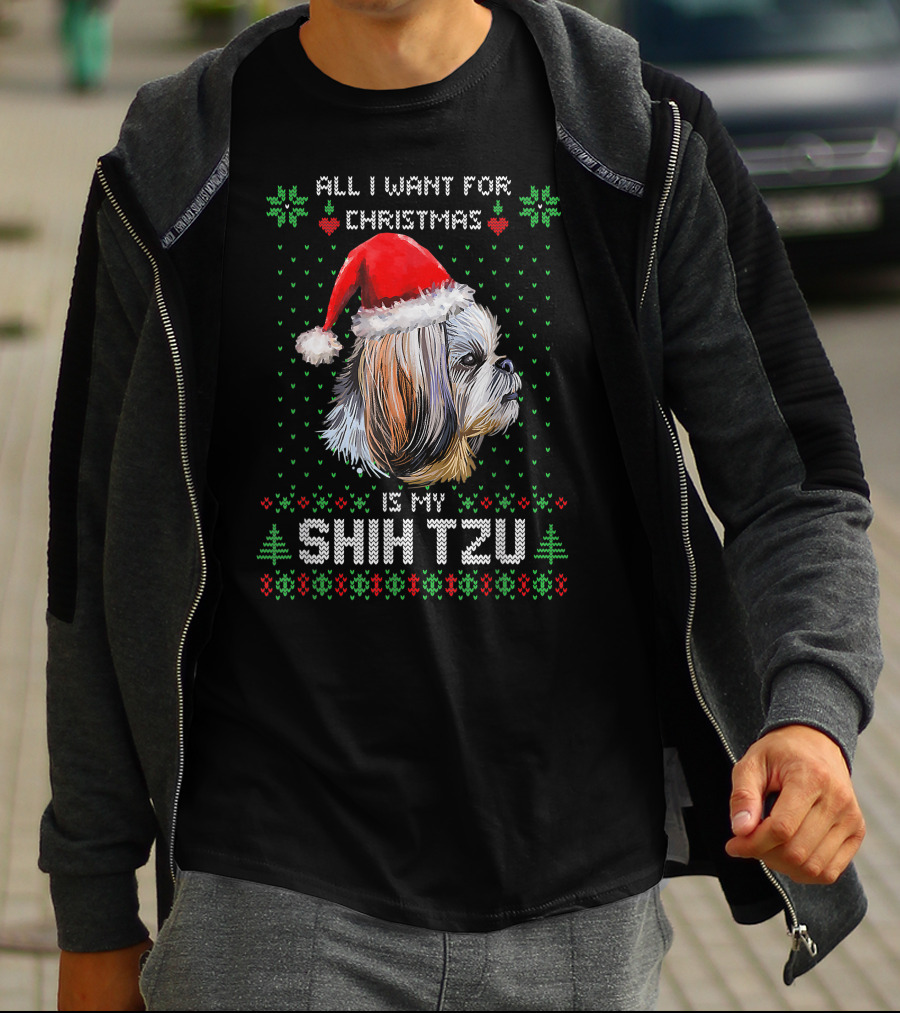 All I Want For Christmas Is My Shih Tzu T-Shirt
