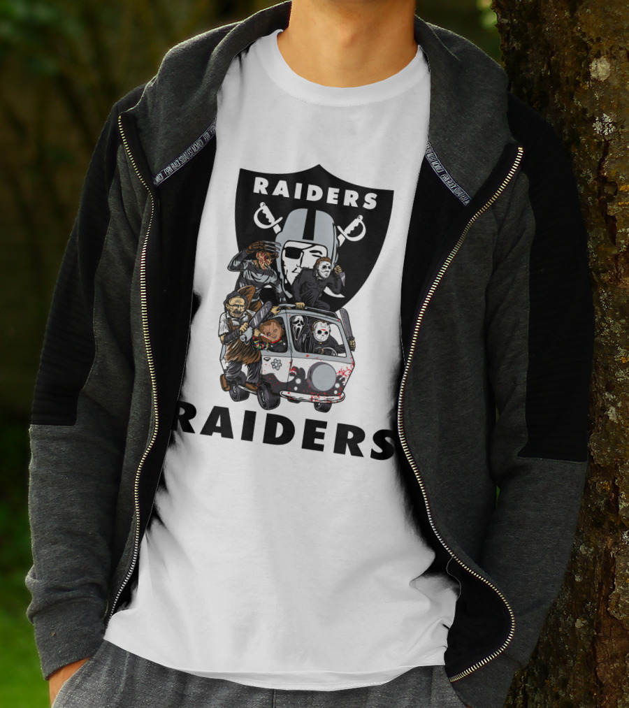 Raiders Horror Movies Edition Retro Van Halloween Crossover T-Shirt