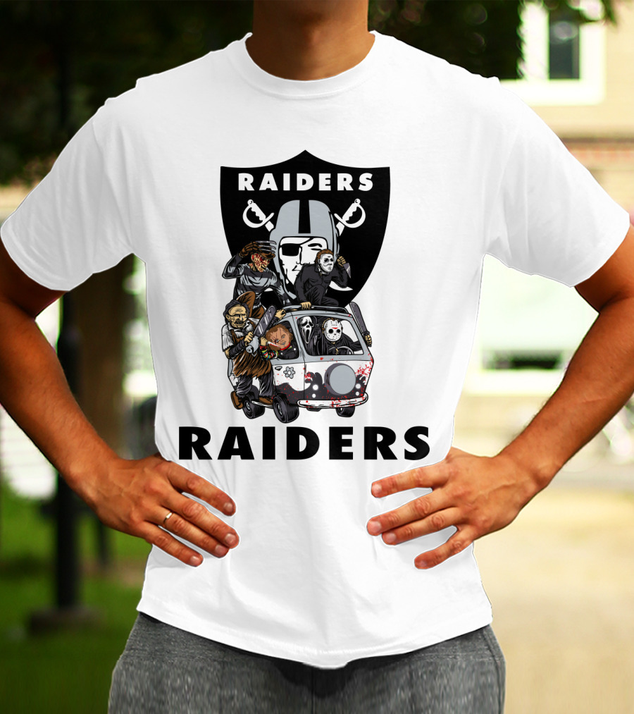 Raiders Horror Movies Edition Retro Van Halloween Crossover T-Shirt