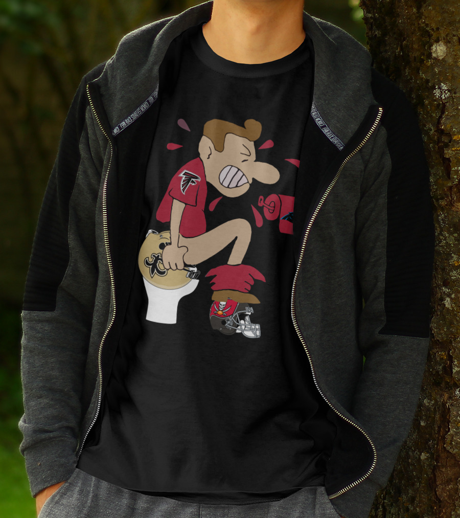 Atlanta Falcons Vs. Saints Panthers Buccaneers Rivalry Humor T-Shirt