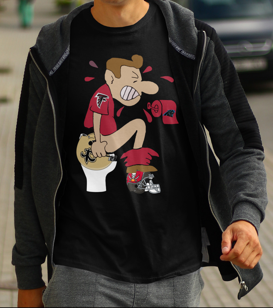 Atlanta Falcons Vs. Saints Panthers Buccaneers Rivalry Humor T-Shirt