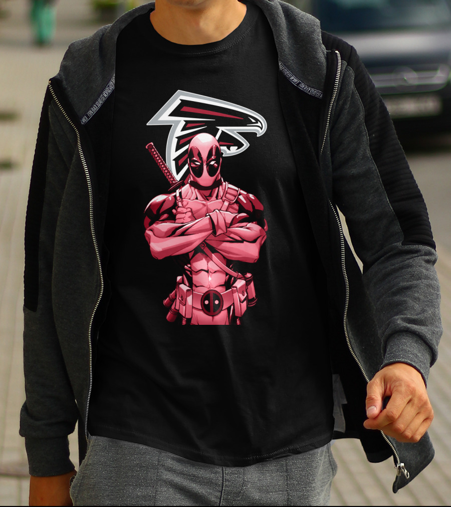Atlanta Falcons Deadpool Crossover T-Shirt
