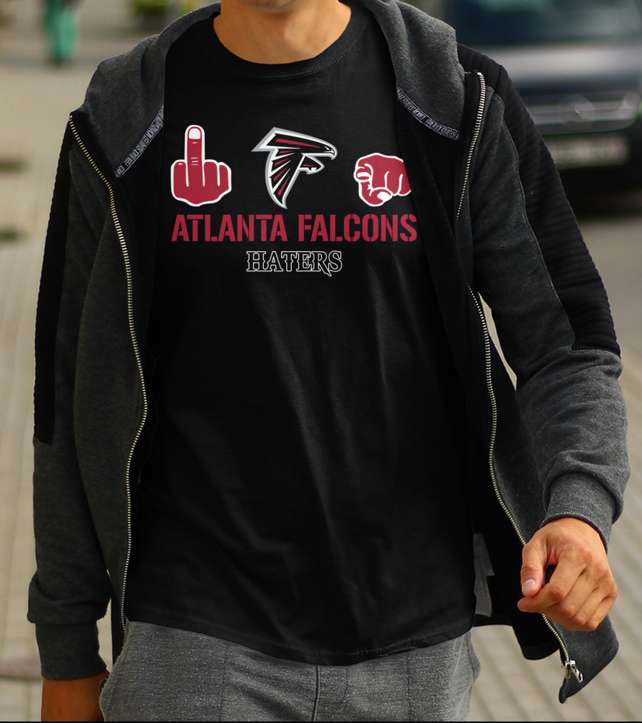 Atlanta Falcons Haters Logo And Gesture T-Shirt