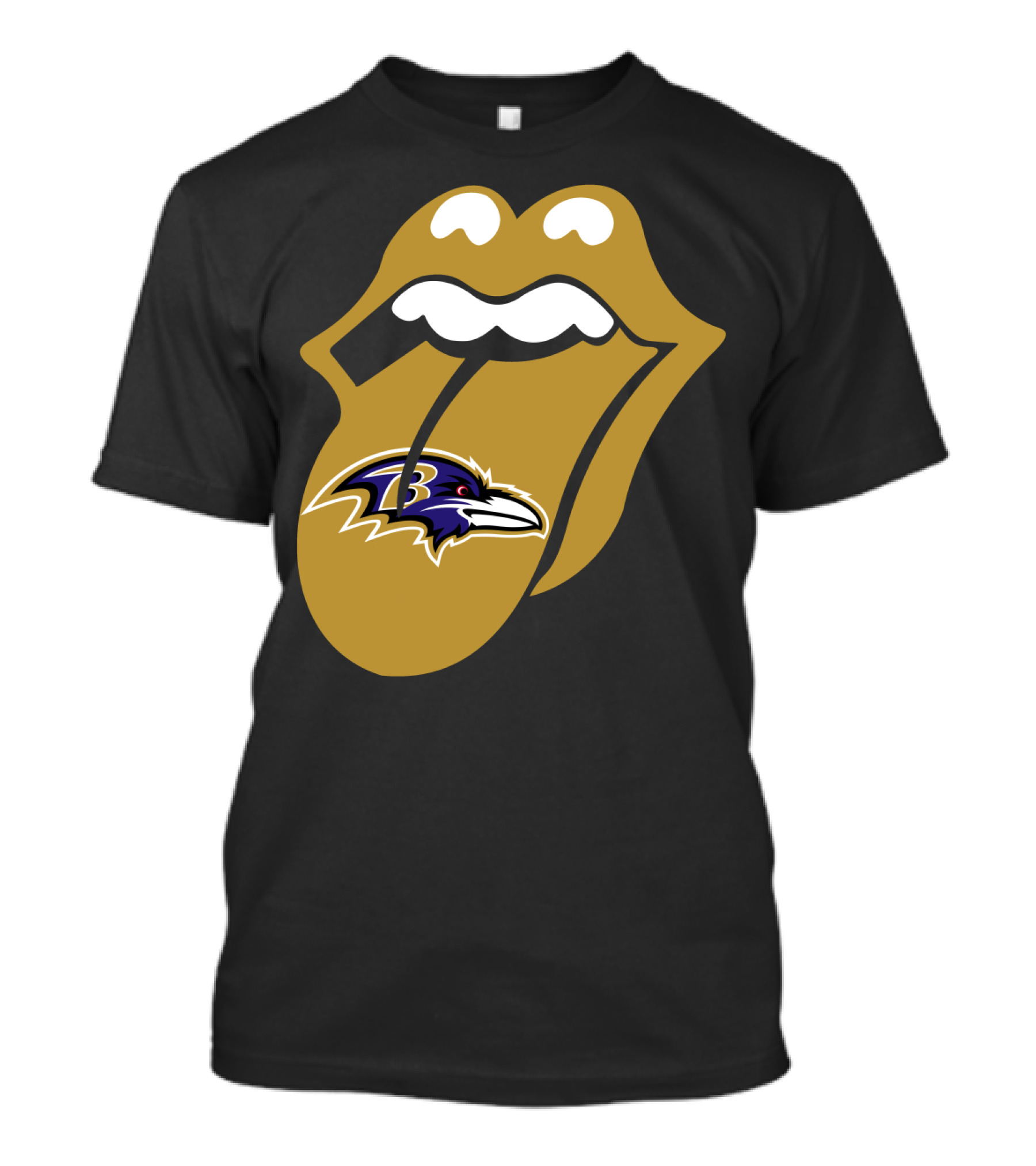 Baltimore Ravens Rolling Stones Tongue T-Shirt