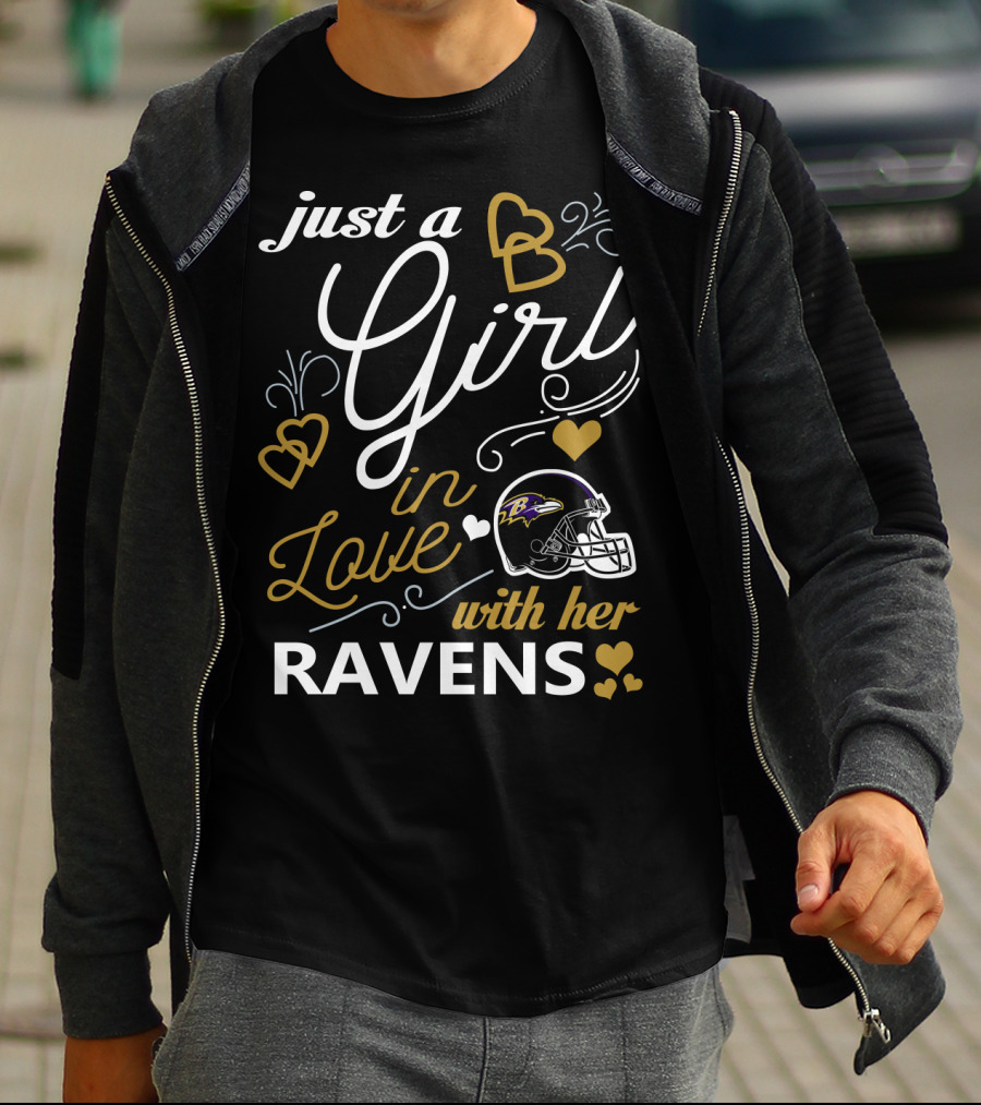 Just A Girl In Love With Her Ravens T-Shirt
