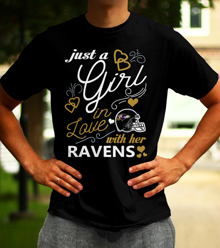 Just A Girl In Love With Her Ravens T-Shirt