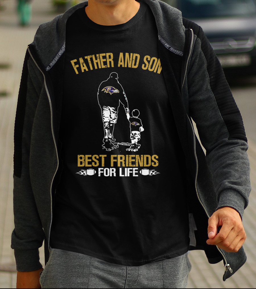 Father And Son Baltimore Ravens Best Friends For Life T-Shirt