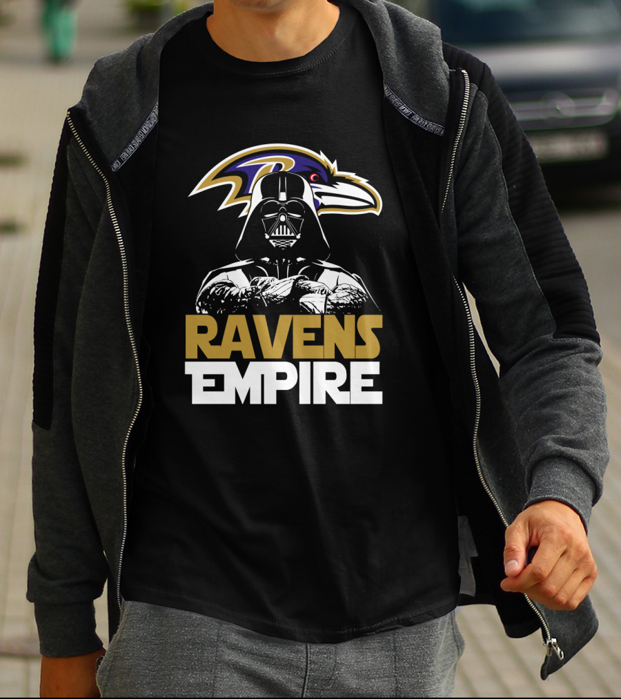 Baltimore Ravens Empire Darth Vader Crossover T-Shirt