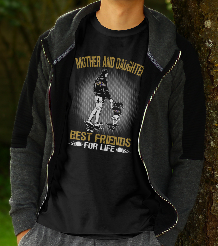 Mother And Daughter Baltimore Ravens Best Friends For Life T-Shirt