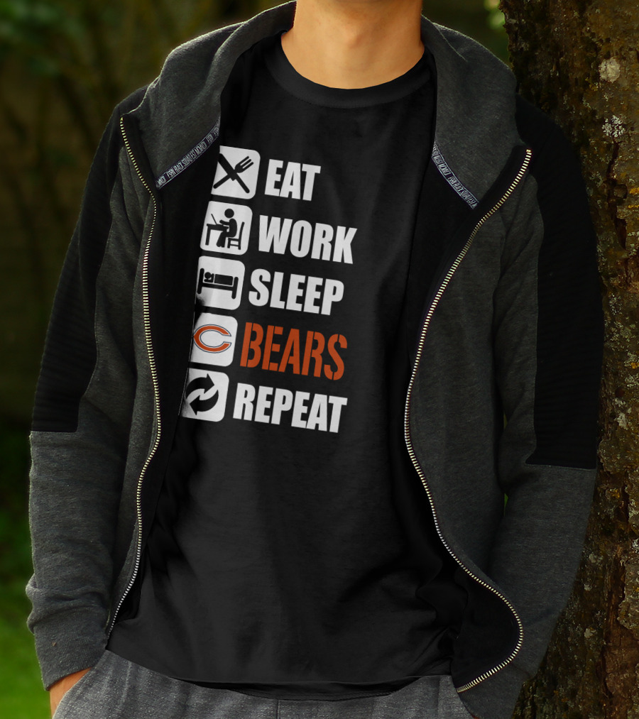 Eat Work Sleep Bears Repeat T-Shirt