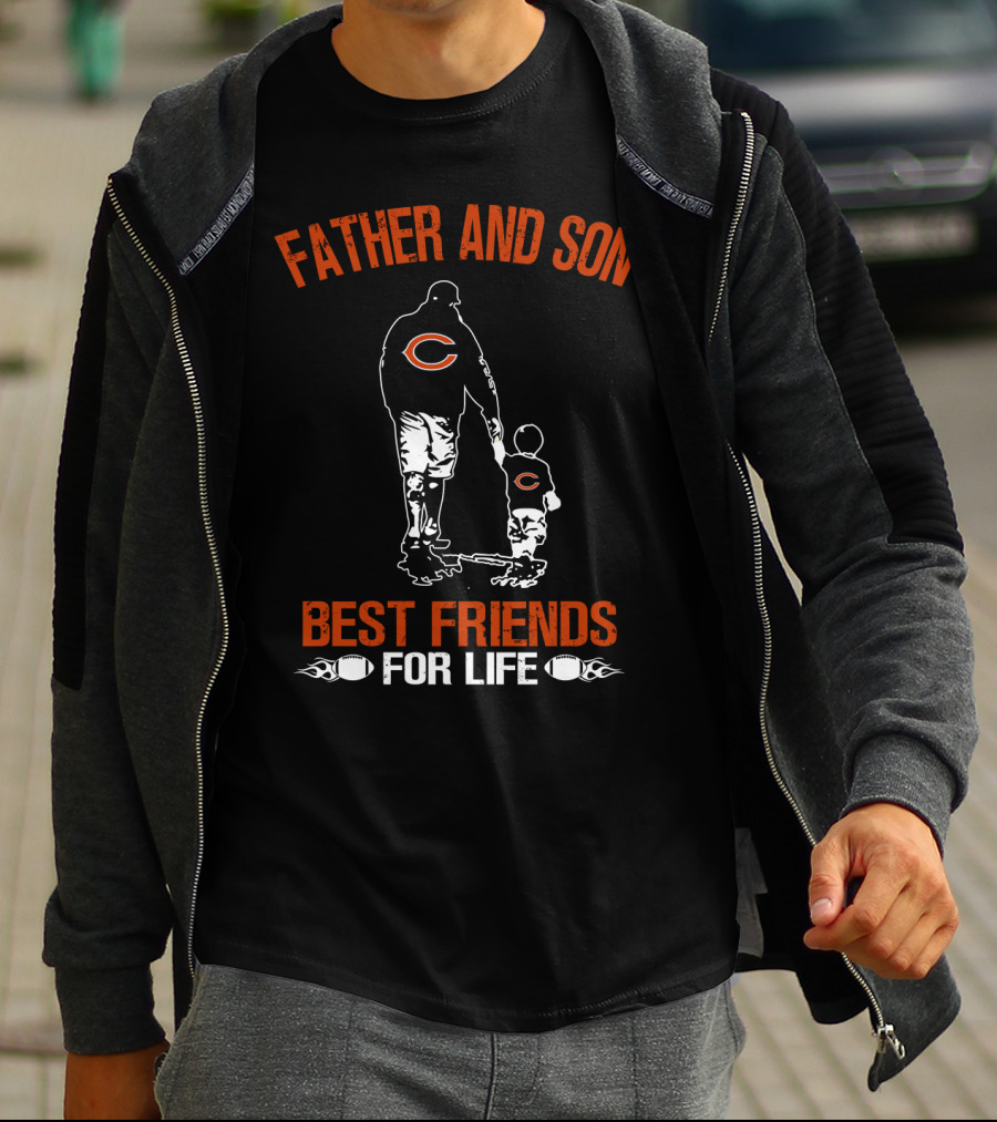 Father And Son Best Friends For Life Chicago Bears T-Shirt