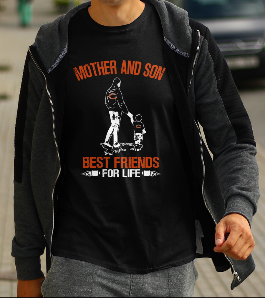 Mother And Son Best Friends For Life Chicago Bears T-Shirt