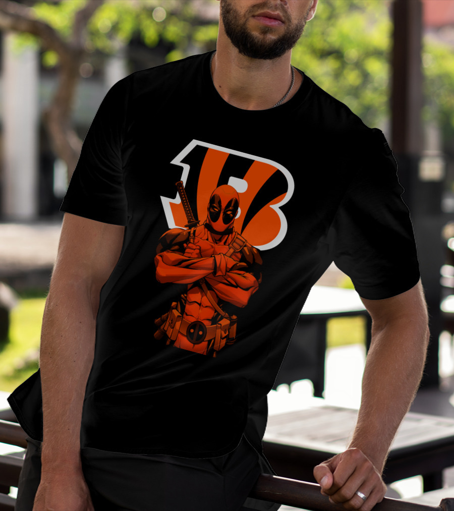 Cincinnati Bengals Deadpool Crossover Fan T-Shirt