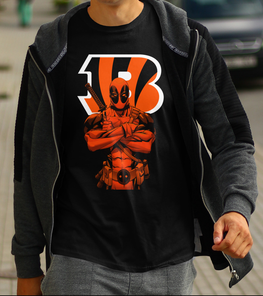 Cincinnati Bengals Deadpool Crossover Fan T-Shirt