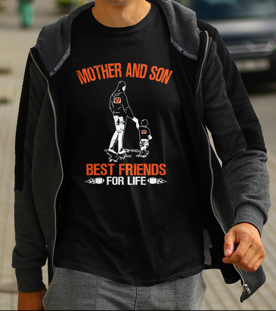 Cincinnati Bengals Mother And Son Best Friends For Life T-Shirt
