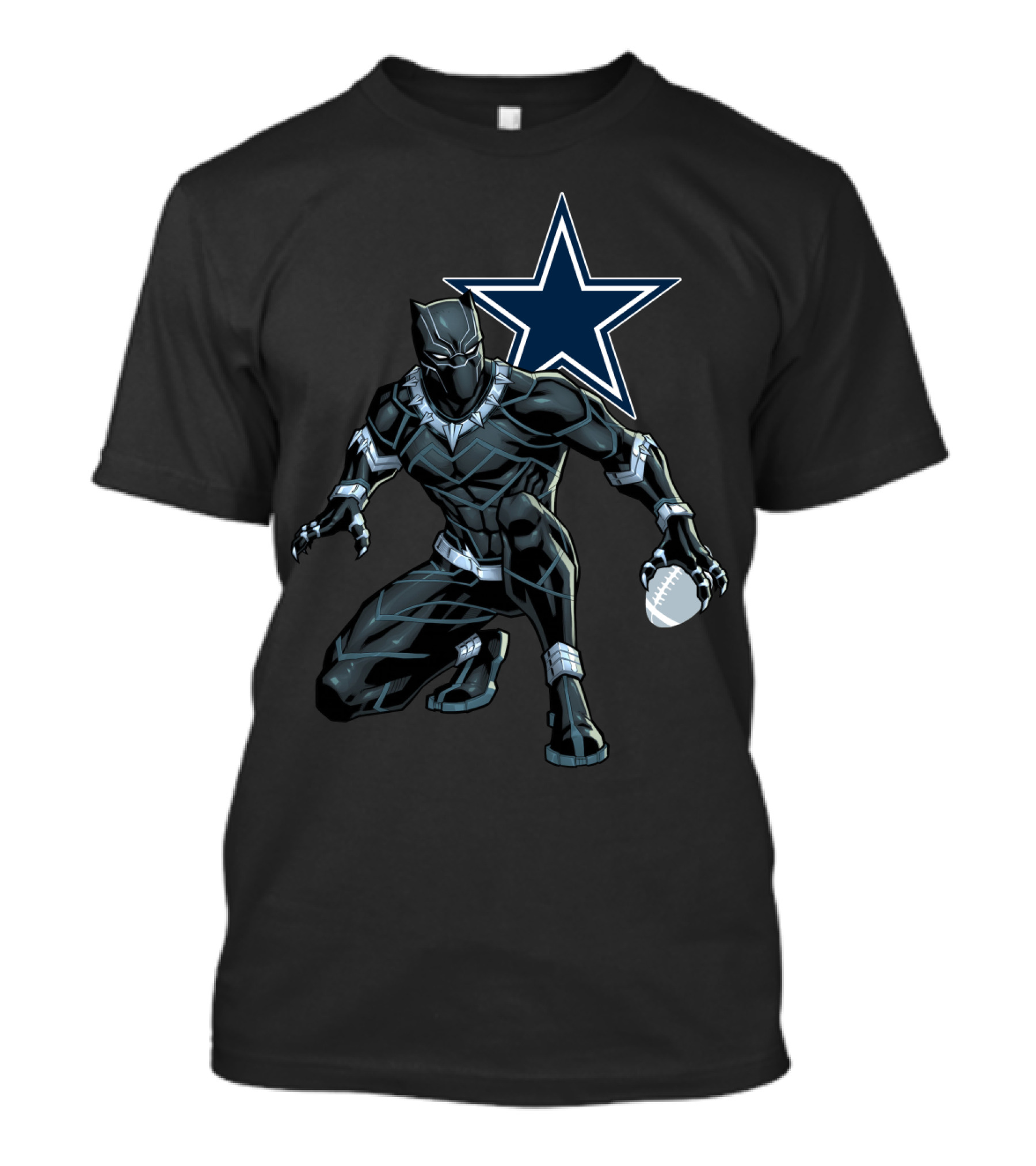 Dallas Cowboys Black Panther Crossover Football Edition T-Shirt