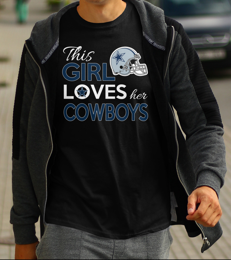 This Girl Loves Her Dallas Cowboys Helmet T-Shirt