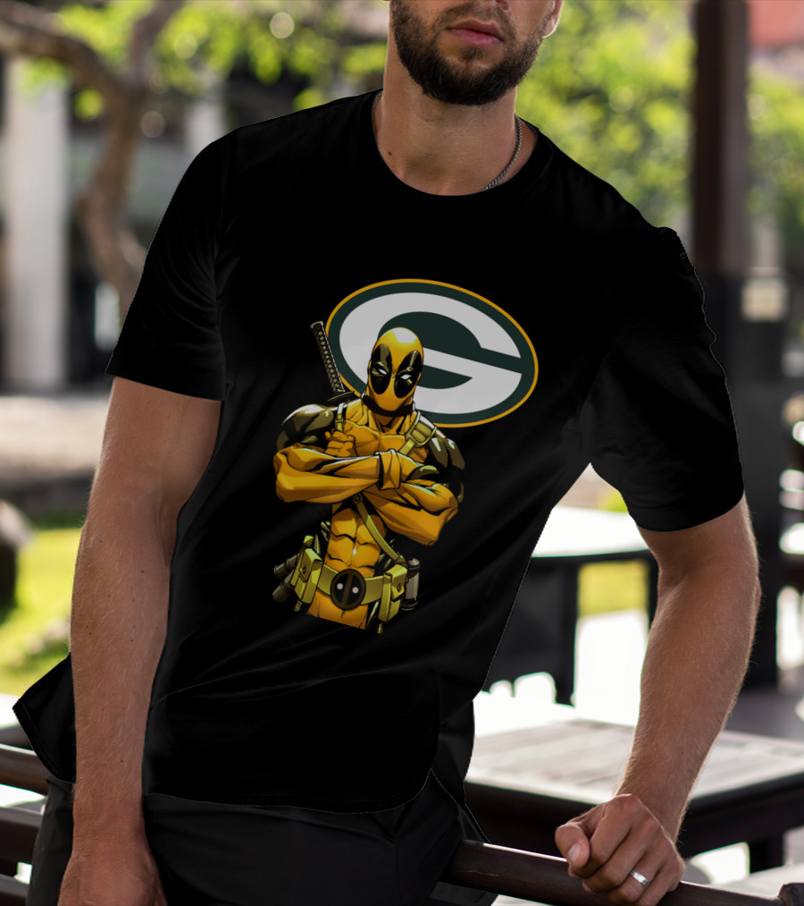 Green Bay Packers Deadpool Crossover T-Shirt