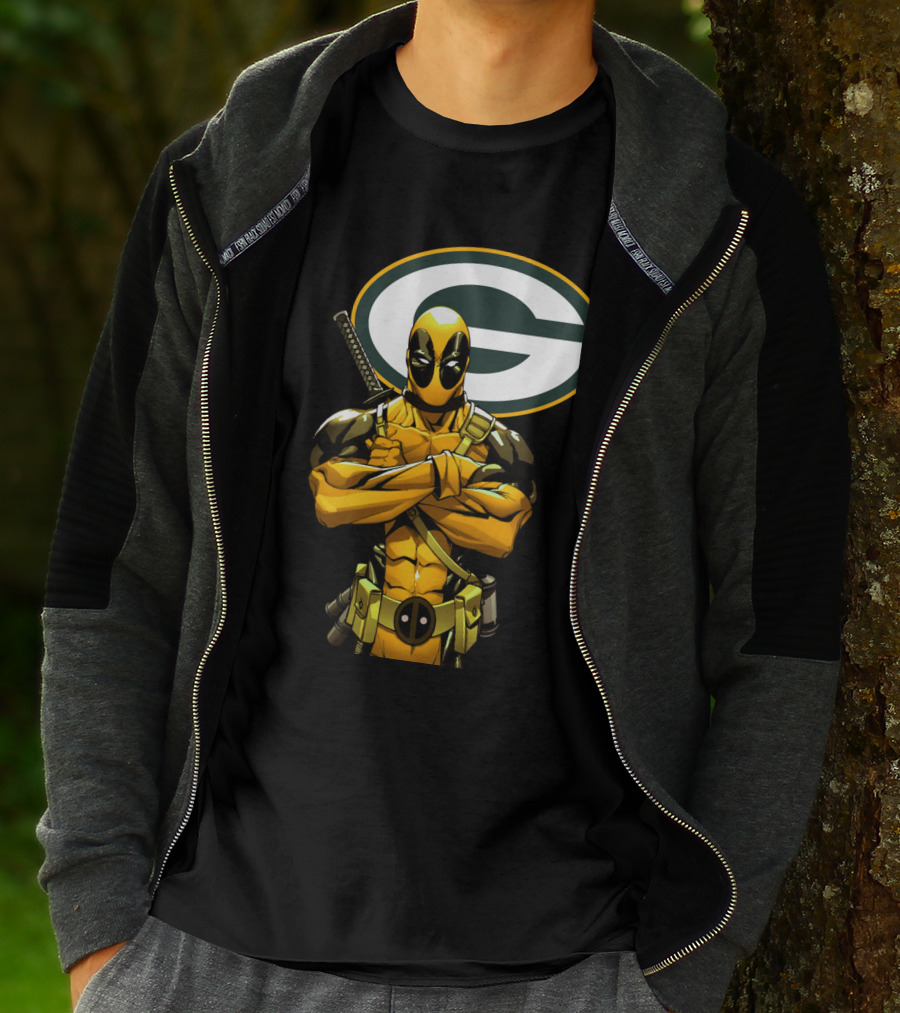 Green Bay Packers Deadpool Crossover T-Shirt