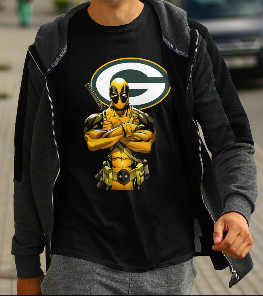 Green Bay Packers Deadpool Crossover T-Shirt
