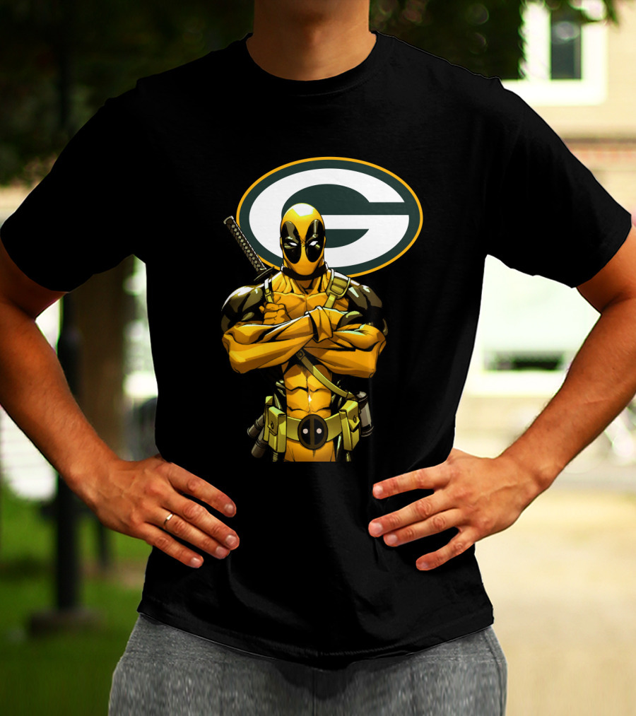 Green Bay Packers Deadpool Crossover T-Shirt
