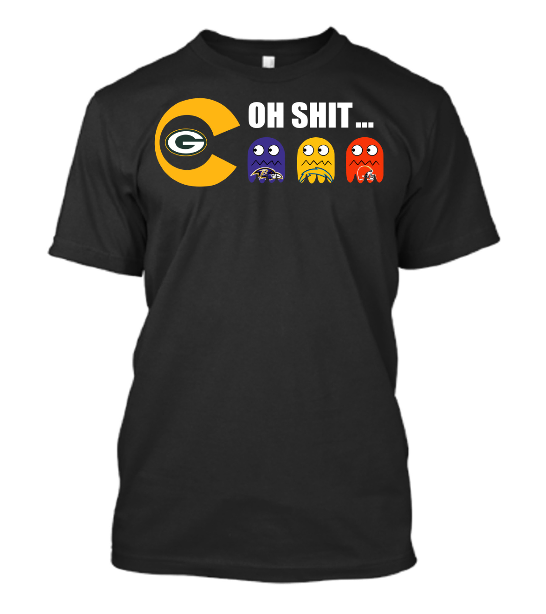 Green Bay Packers Oh Shit Ghosts T-Shirt