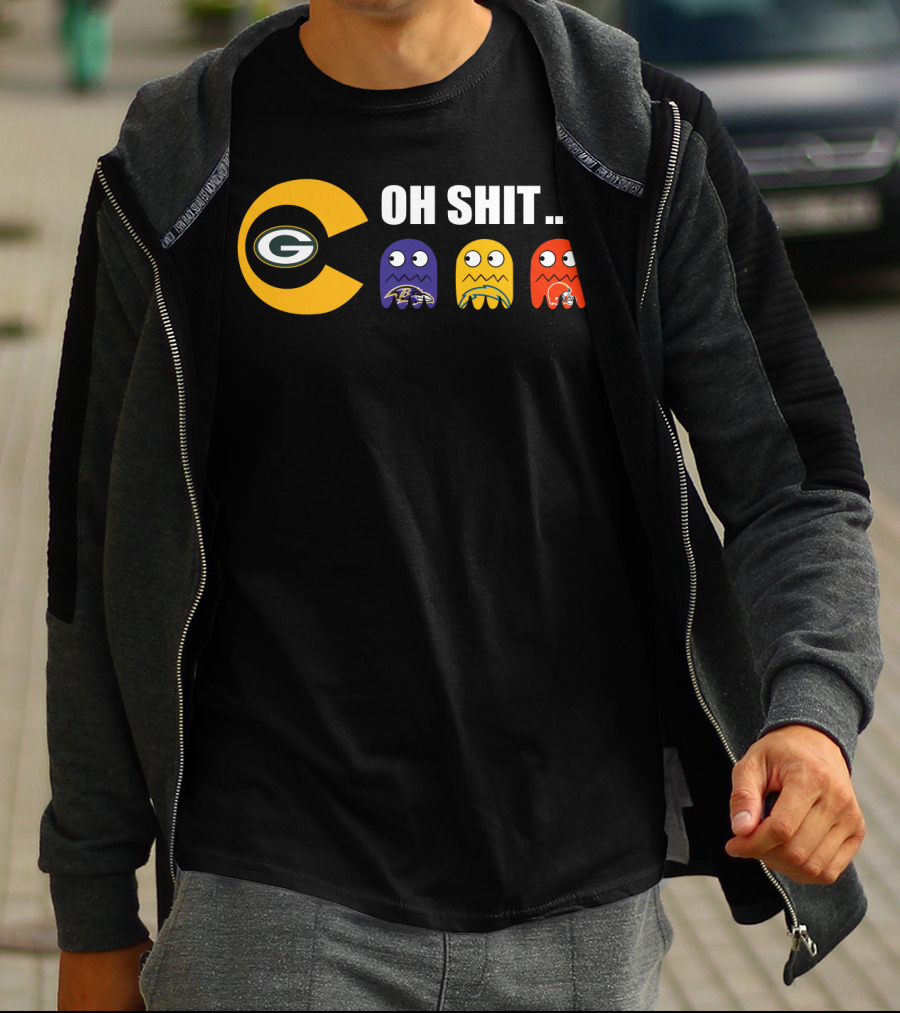 Green Bay Packers Oh Shit Ghosts T-Shirt