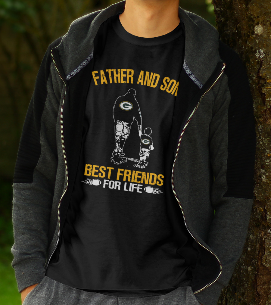Father And Son Green Bay Packers Best Friends For Life T-Shirt