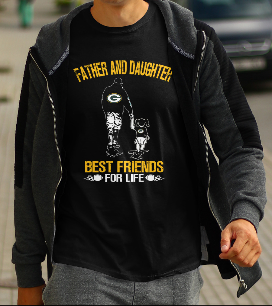 Father And Daughter Green Bay Packers Best Friends For Life T-Shirt