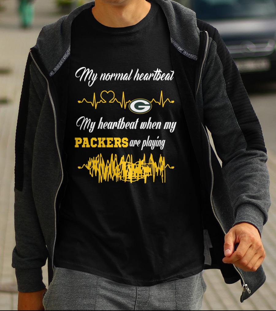 My Normal Heartbeat Green Bay Packers Are Playing T-Shirt