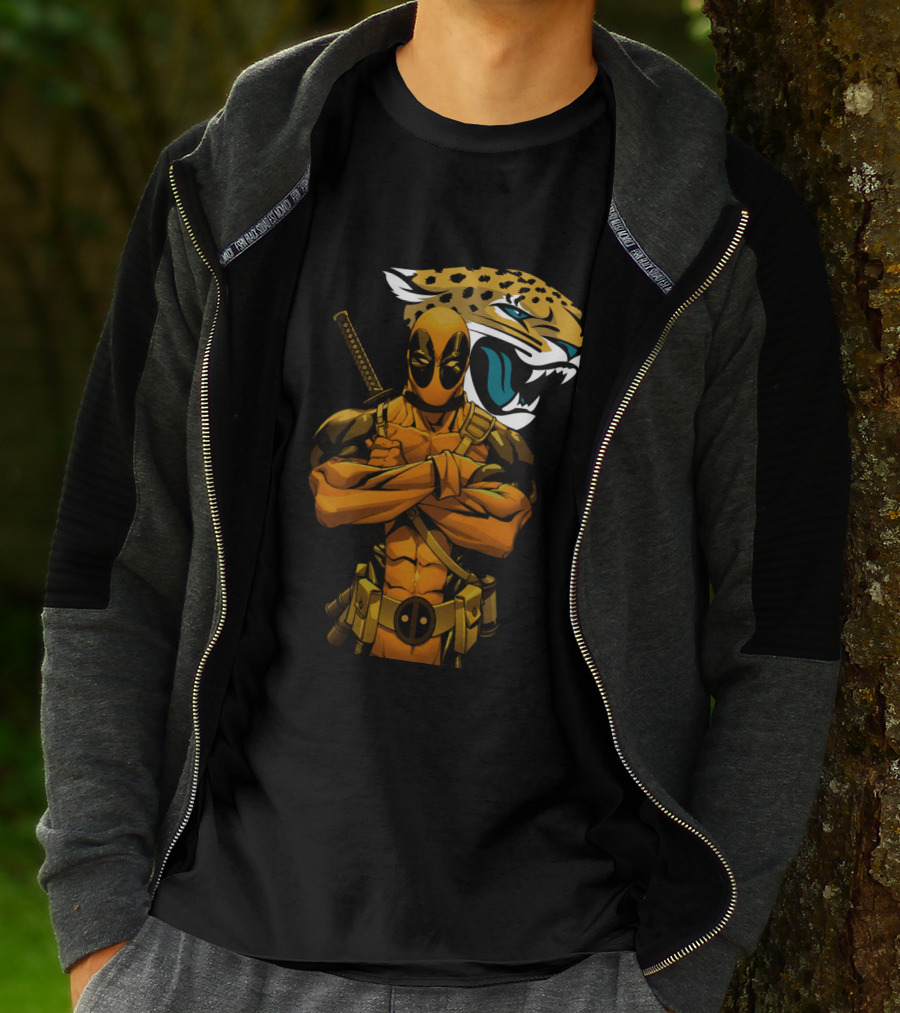 Deadpool Jacksonville Jaguars Crossover Mashup T-Shirt