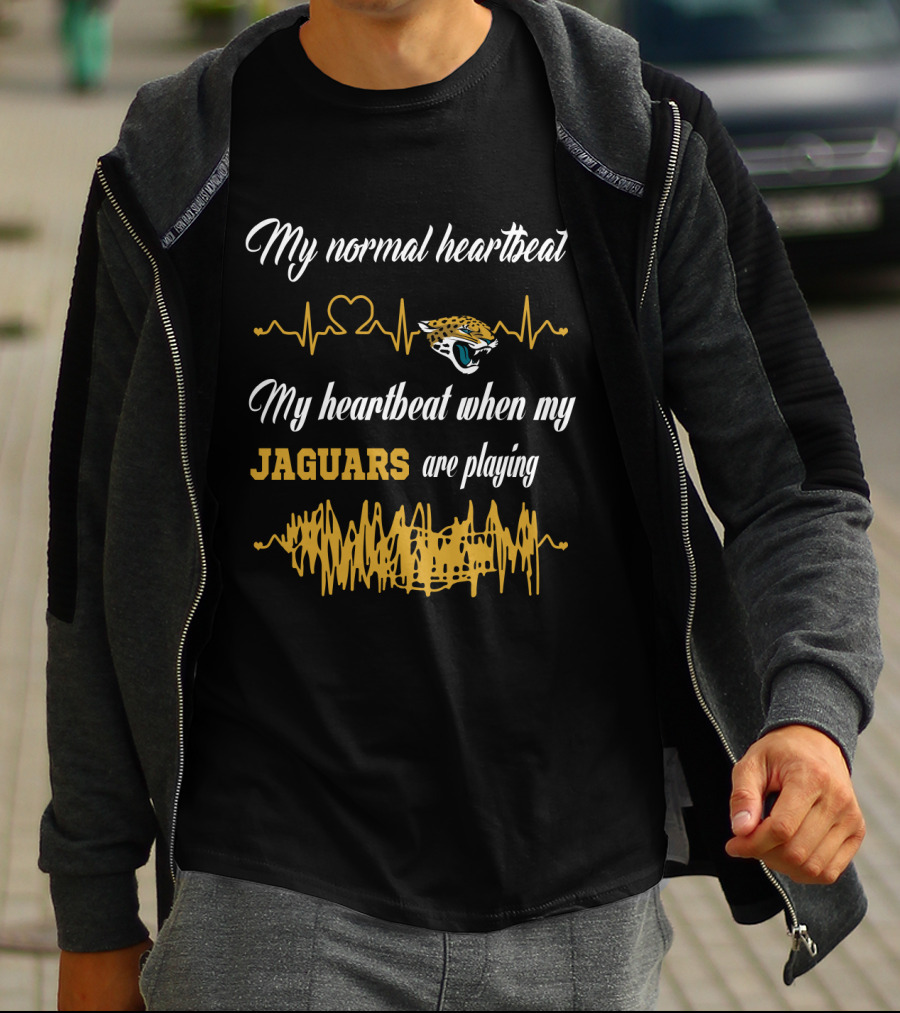 My Normal Heartbeat My Heartbeat When My Jaguars Are Playing T-Shirt