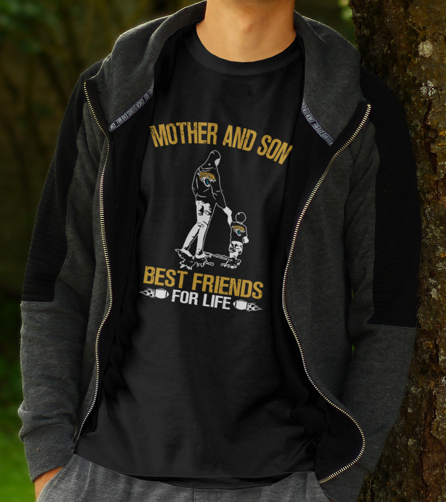 Mother And Son Jacksonville Jaguars Best Friends For Life T-Shirt